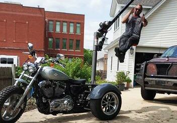 Trike with a crane attachment