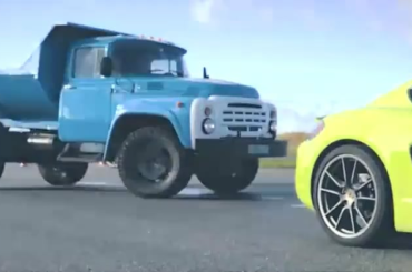 ZIL 130 truck with modified engine from BMW X5M