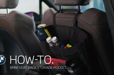 How-To. Using the BMW Seat Back Storage Pocket.