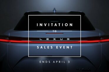 2023 Invitation to Lexus Sales Event: Electric Feels