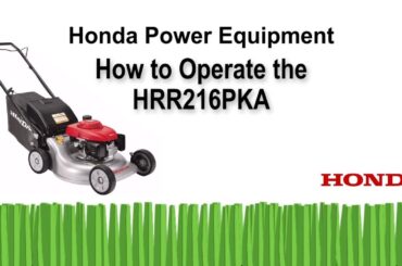 HRR216PKA Lawn Mower Operation