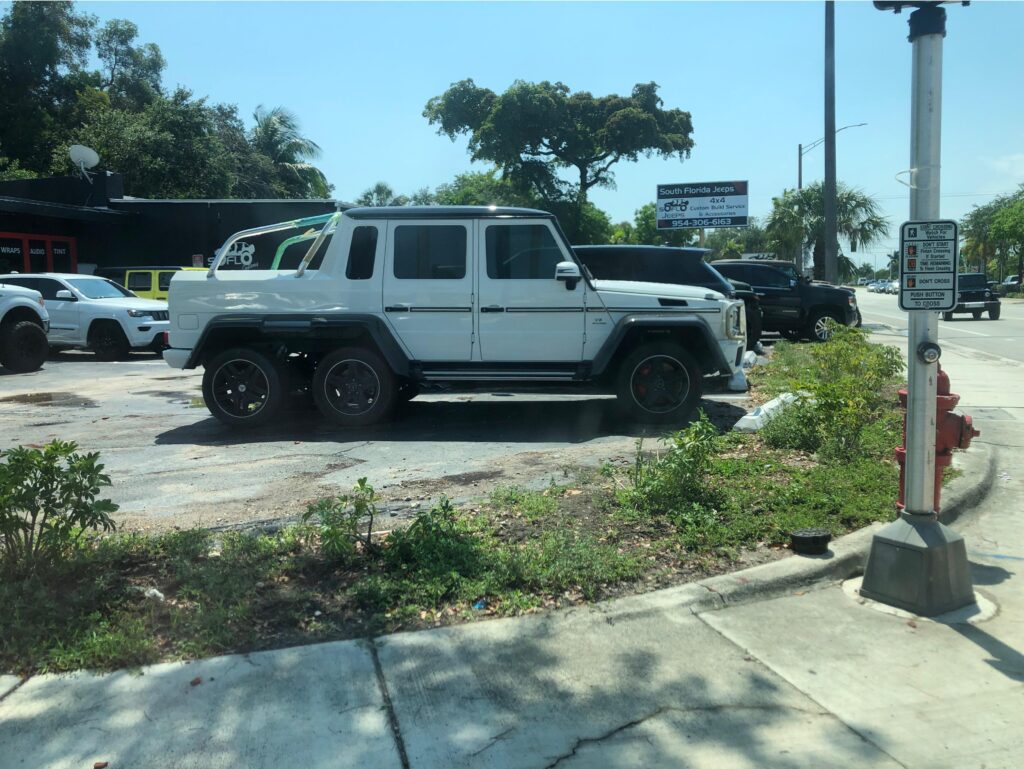 Geez… they actually found a way to waste more money on these 6-wheel idiot-trucks: start with a Mercedes!