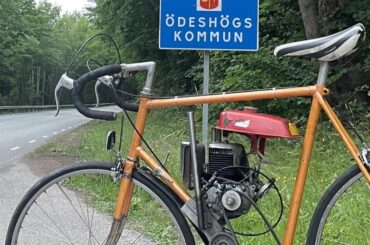 Old Sportbike with an Engine from a Garden Tiller