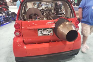 Jet powered smart car at the Denver Autoshow