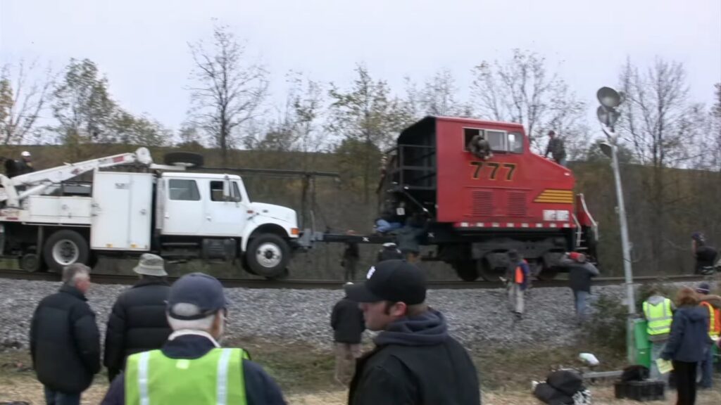 Mock-Train used to shoot precise maneuvers for "Unstoppable" (2010)