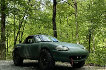 my off road miata! nicknamed the green bean :) and also yeeata