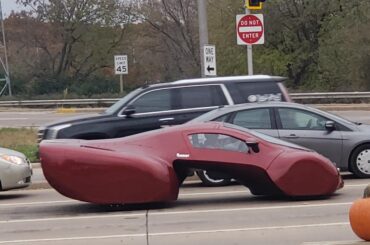 Saw a custom car.
