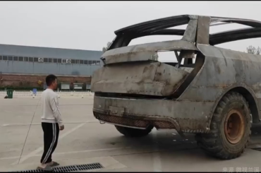 Somebody from China made a supersized Audi from scratch.
