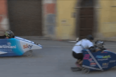 Corsa dei Vaporetti, a two-rider downhill gravity cart race in Italy