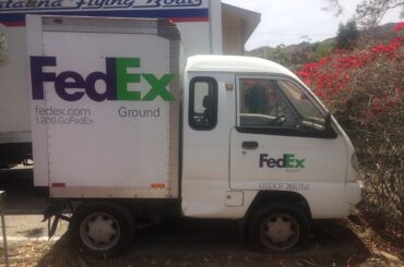 Tiny FedEx truck on Catalina Island