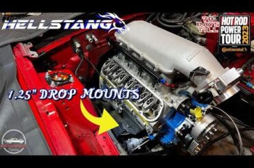Installing SR 1.25” drop solid engine mounts to fit the SBF Holley Hi-Ram under my 3.5” cowl hood! Project HellStang!