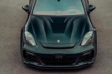 Green on Tan Porsche Panamera