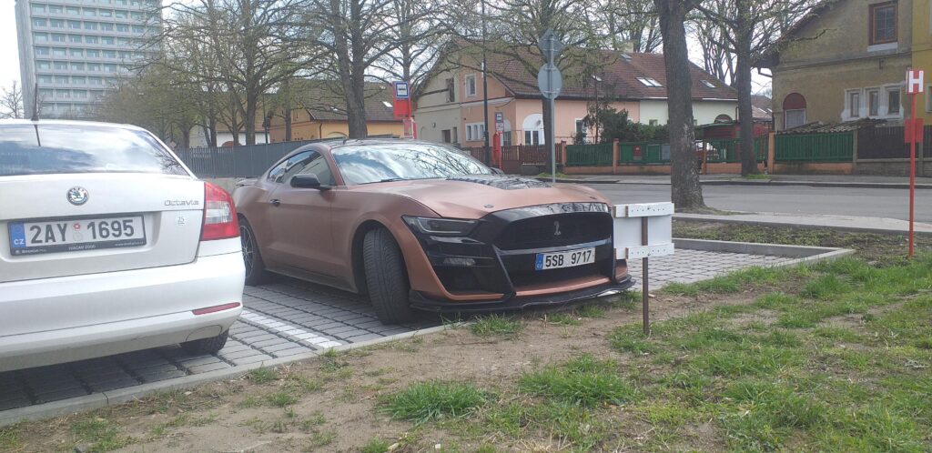 [Ford Mustang Cobra] saw it in a parking lot near my bus stop.
