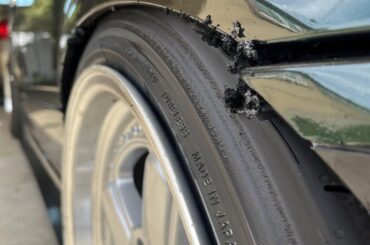 Safe to run this ? As you can see I am rubbing a decent amount and it’s starting mark the tire and shave it off. Should i raise or trim the underbody ?