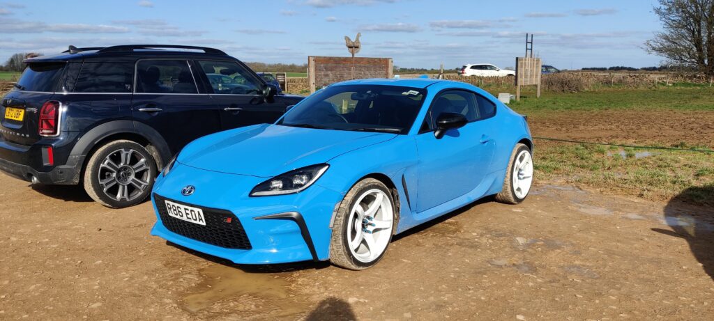 New [Toyota GR86] parked at Jeremy Clarkson's farm shop