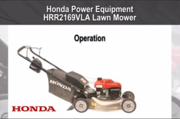 HRR2169VLA Lawn Mower Operation
