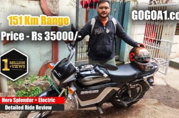 Hero Splendor Electric Bike Ride Review | Conversion Kit | GoGoA1 | Price, Feature, Range, Top Speed