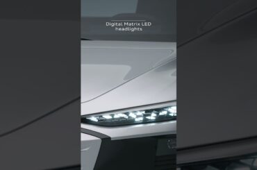 The Audi A6 e-tron concept* Digital Matrix LED headlights.
