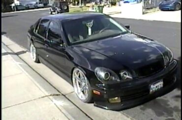 A 2000s car on a 2000s camcorder