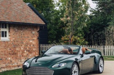 Incredible Aston Martin V600 Roadster finished in 'Buckingham green' with silver wheels with Tan and Black interior spec that pays homage to the V600 Vantage Volante