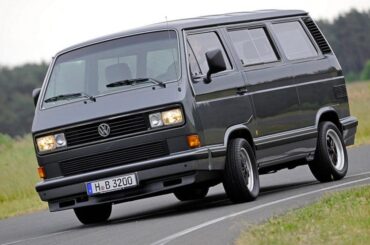 The Porsche B32, a 3.2 Carrera-powered third generation VW Van designed to run support for Porsche rally testing