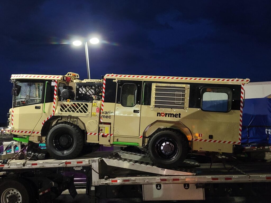 Underground mining bus