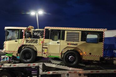 Underground mining bus