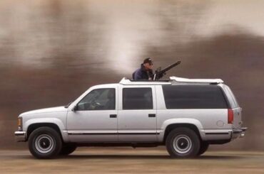 Chevy Suburban with a built in General Electric GAU-17 machine gun