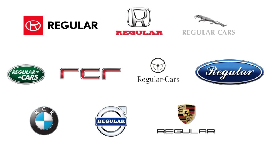 Regular but in the style of car brands