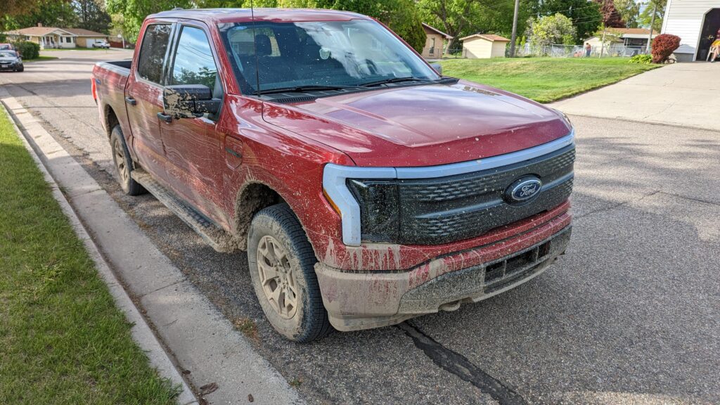 Drove my lightning all day in the desert off road, lots of mud pits and uneven rough terrain. Got several looks and dead battery comments.