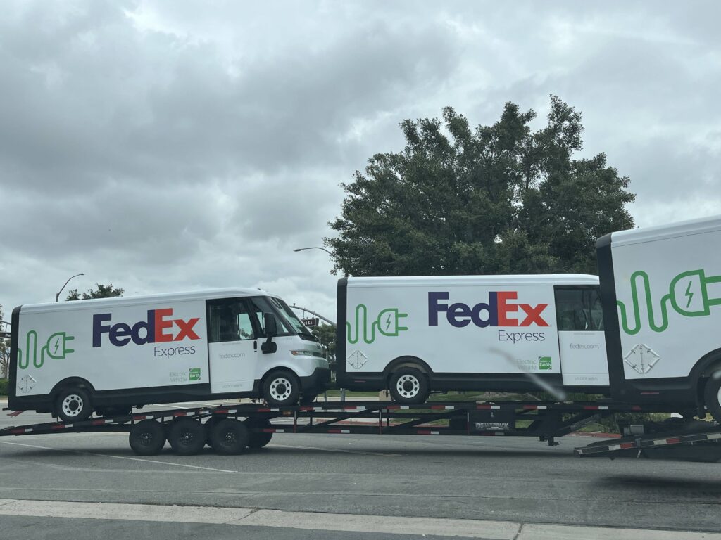 First delivery of FedEx Express EVs in Irvine, CA. Hooray for last mile ev adoption