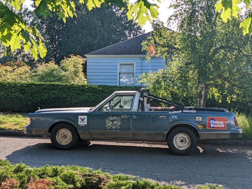 Seen in Seattle. Love the Honey Bucket sponsorship