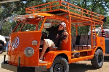 VW Microbus for tourists.