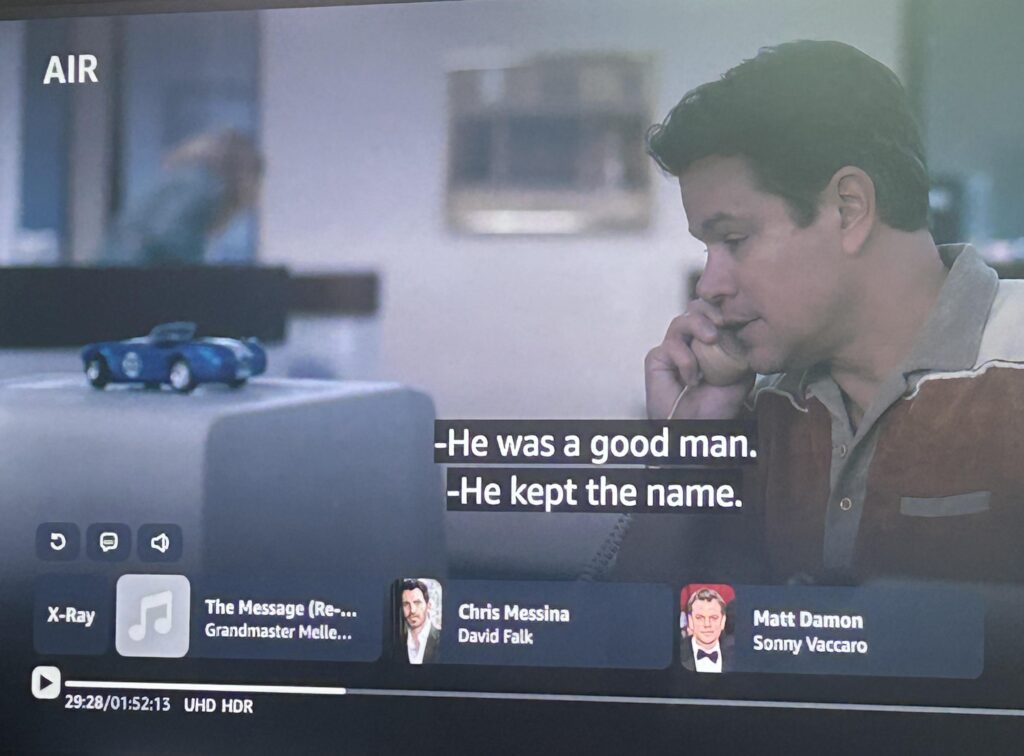 There’s a Shelby Cobra on Matt Damon’s Table in the new “Air” Movie, possibly a tribute to his role as Carroll Shelby in Ford vs Ferrari.