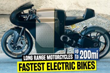 10 Fastest Electric Motorcycles w/ Longest Riding Range up to 200 Miles