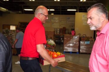 Nissan engineers harvest organic garden for Michigan food pantry