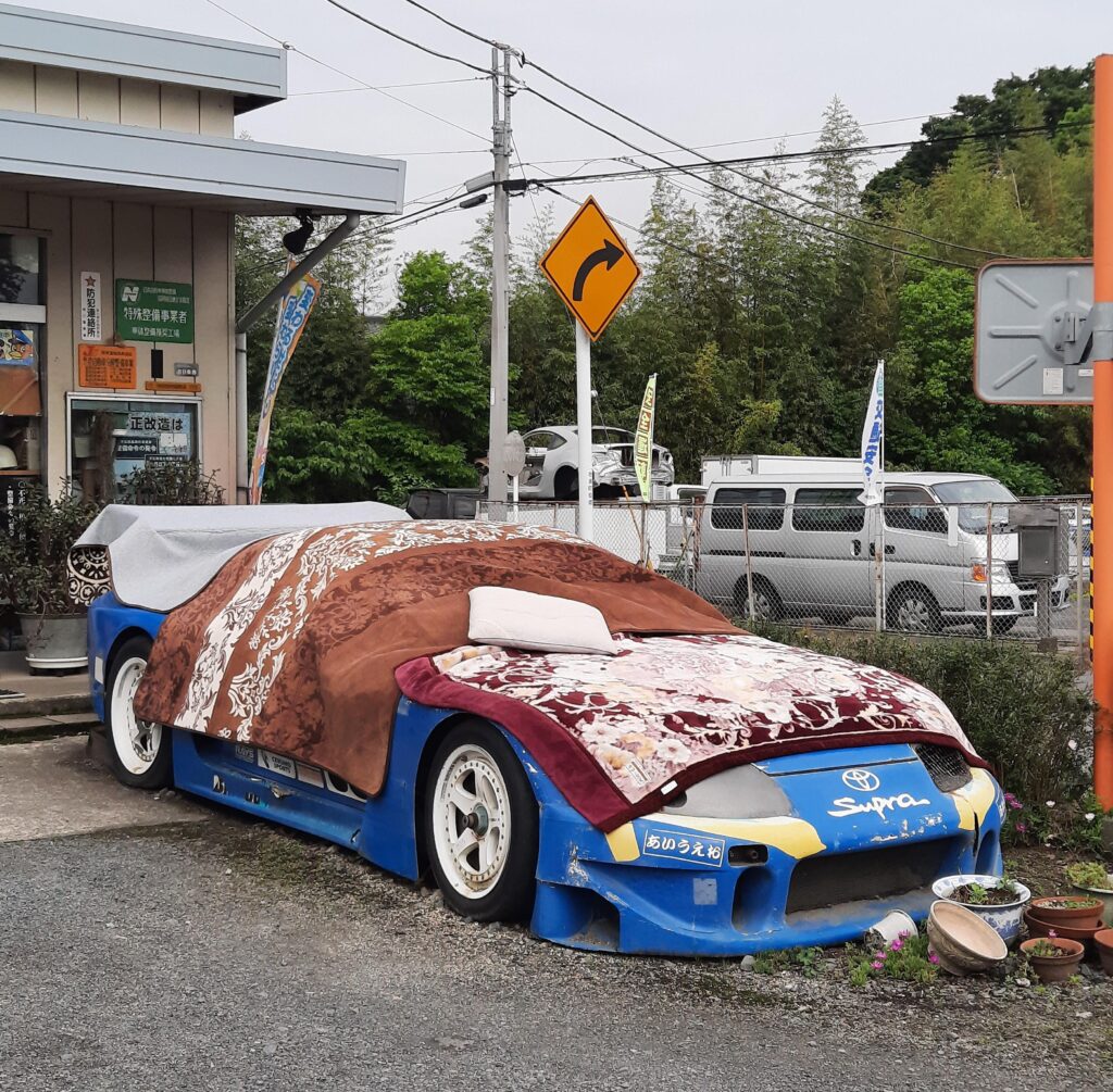 JGTC Supra now used as a flowerbed