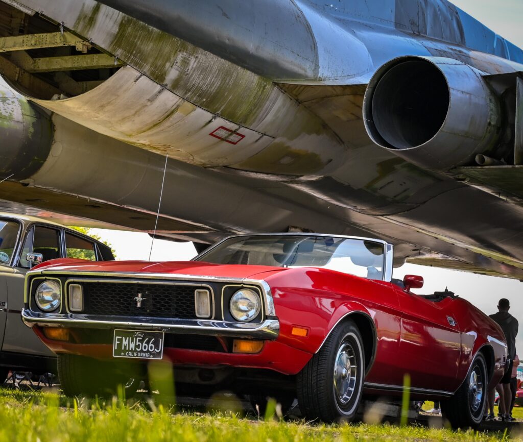 Parking my '71 Mustang underneath a Vulcan bomber is one of the coolest things I've done in a car