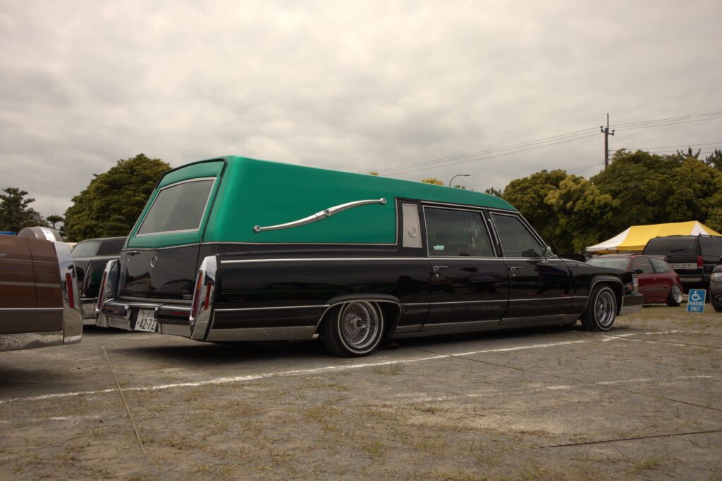 Nice-looking Cadillac hearse in Japan