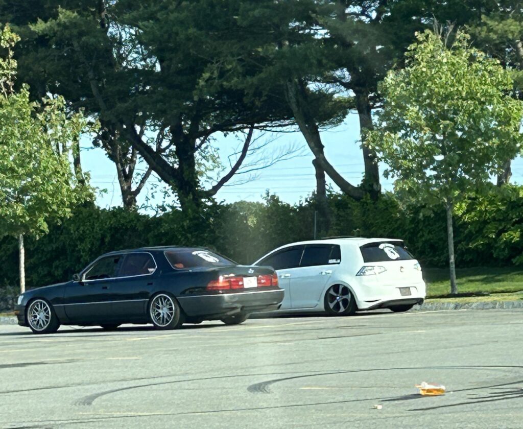 Spotted these two across the parking lot today
