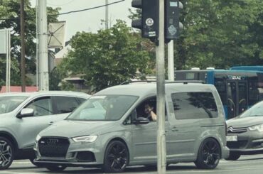 Audi front on a VW Caddy. So sick