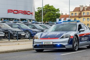 Austrian Police tests Porsche Taycan as patrol car