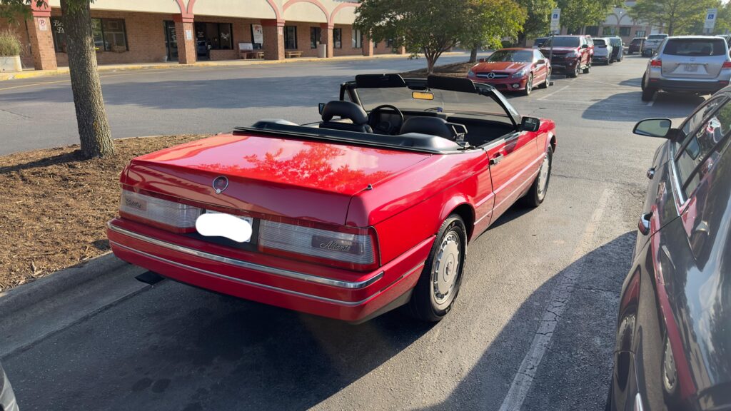 An uncommon [Cadillac Allanté] brightened my day. Body designed & built in Italy by Pininfarina.