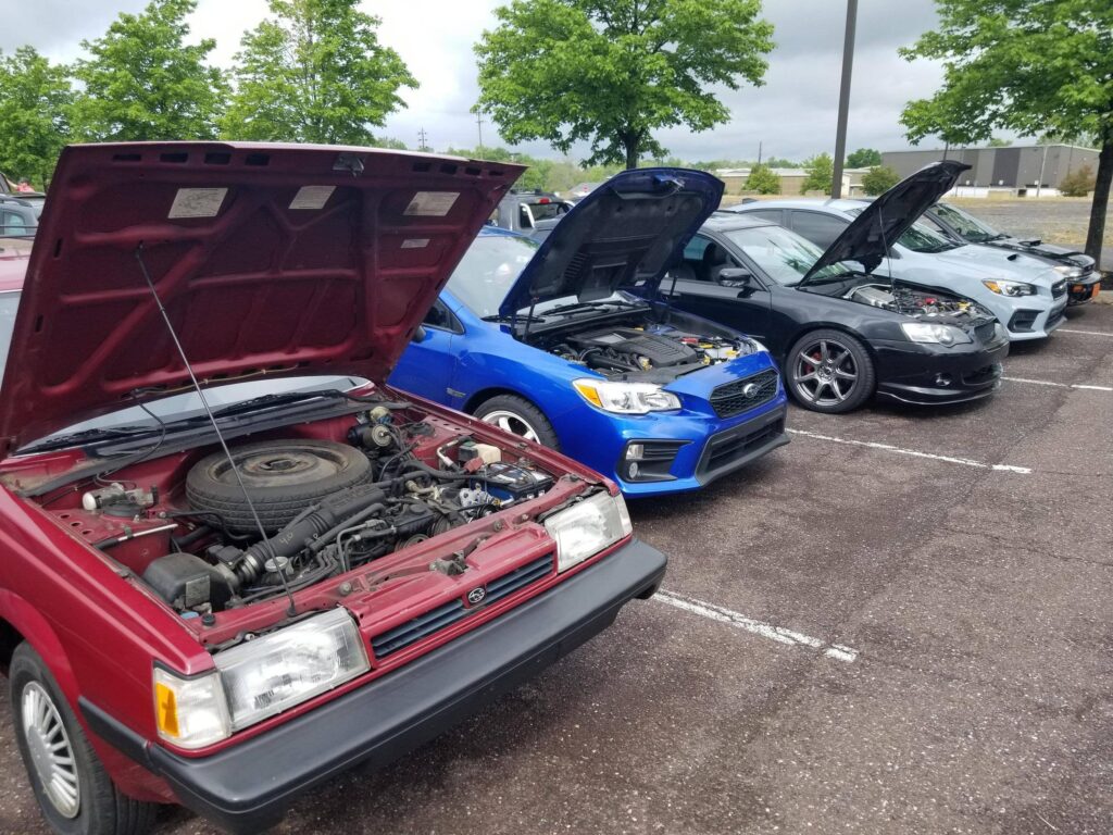 Playing "Which Subaru Is Best Subaru?" at the meet today!