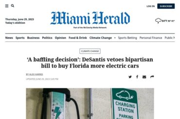 DeSantis vetoes electric car bill that had wide support