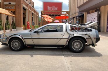 Awesome back to the future replica spotted at an outlet mall
