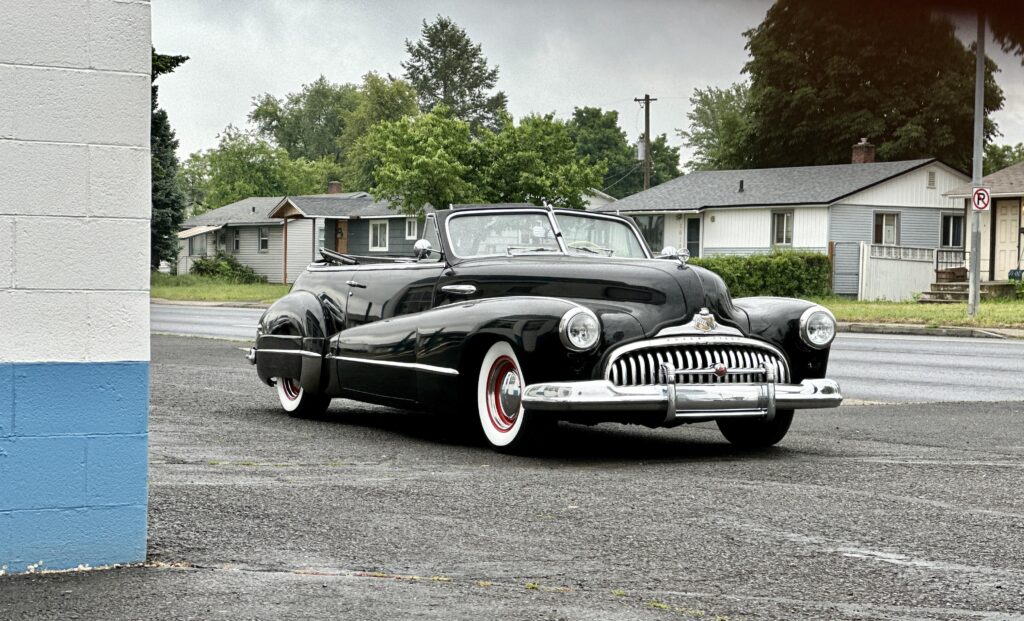 My ‘47 Buick Roadmaster. I just added EFI on the original Fireball 320 straight eight, and custom split exhaust headers with dual exhaust all the way out the back.