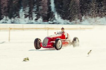 Maserati 4CL in the snow