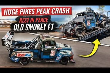 1949 Ford F1 "Old Smokey" w/ a 1400hp Cummins - Crashes at Pikes Peak
