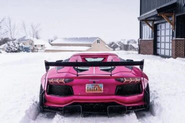 Lamborghini in the snow